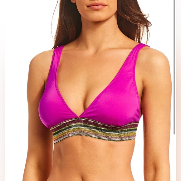 Gibson & Latimer 2 Piece Pink Bikini | Hot Pink High Waist Bikini - Picture 1 of 13